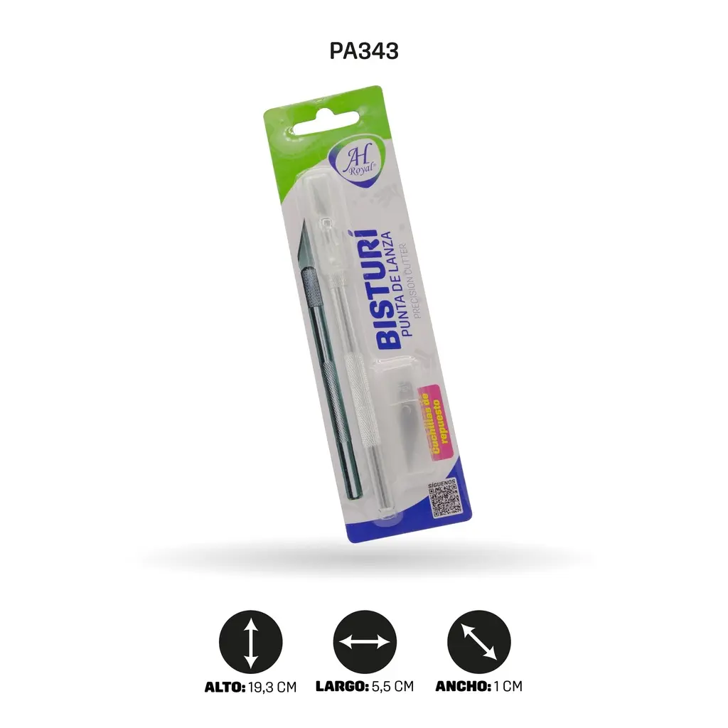 BISTURI AH ROYAL PUNTA LANZA CON REPUESTO [PAC2240-343- PAC40089-343-PAC2240]