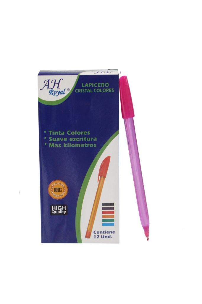 BOLIGRAFO AH ROYAL TRASLUCIDO CRISTAL LINEA GEL COLORES SURTIDOS [PAC70197-4017]