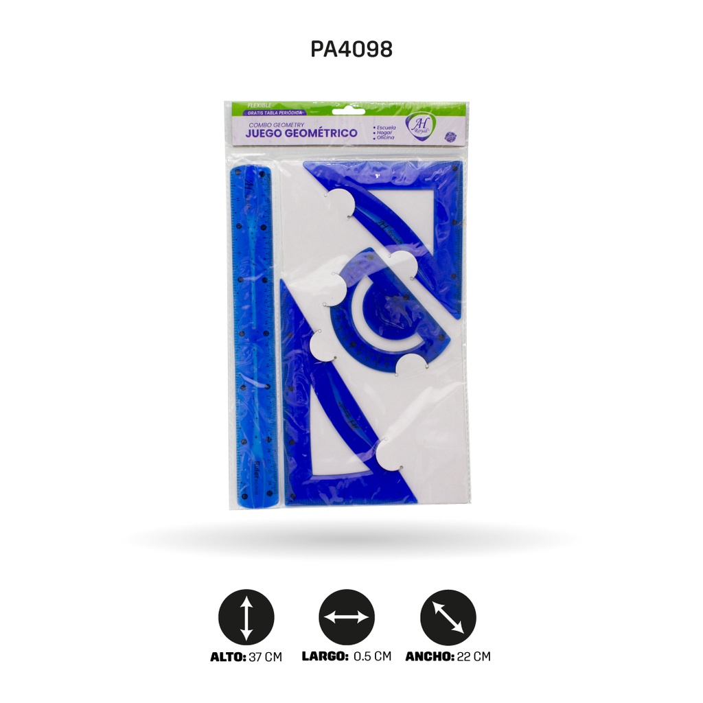 JUEGO GEOMETRICO AH ROYAL SILICONADO GRANDE  [PAC3267-4098]