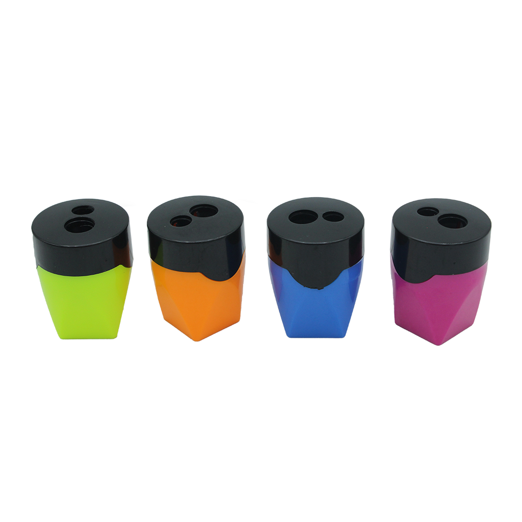 SACAPUNTA DOBLE DEPÓSITO TAPA REDONDA X 12UND BASE CUADRADA [PAC90192-8]