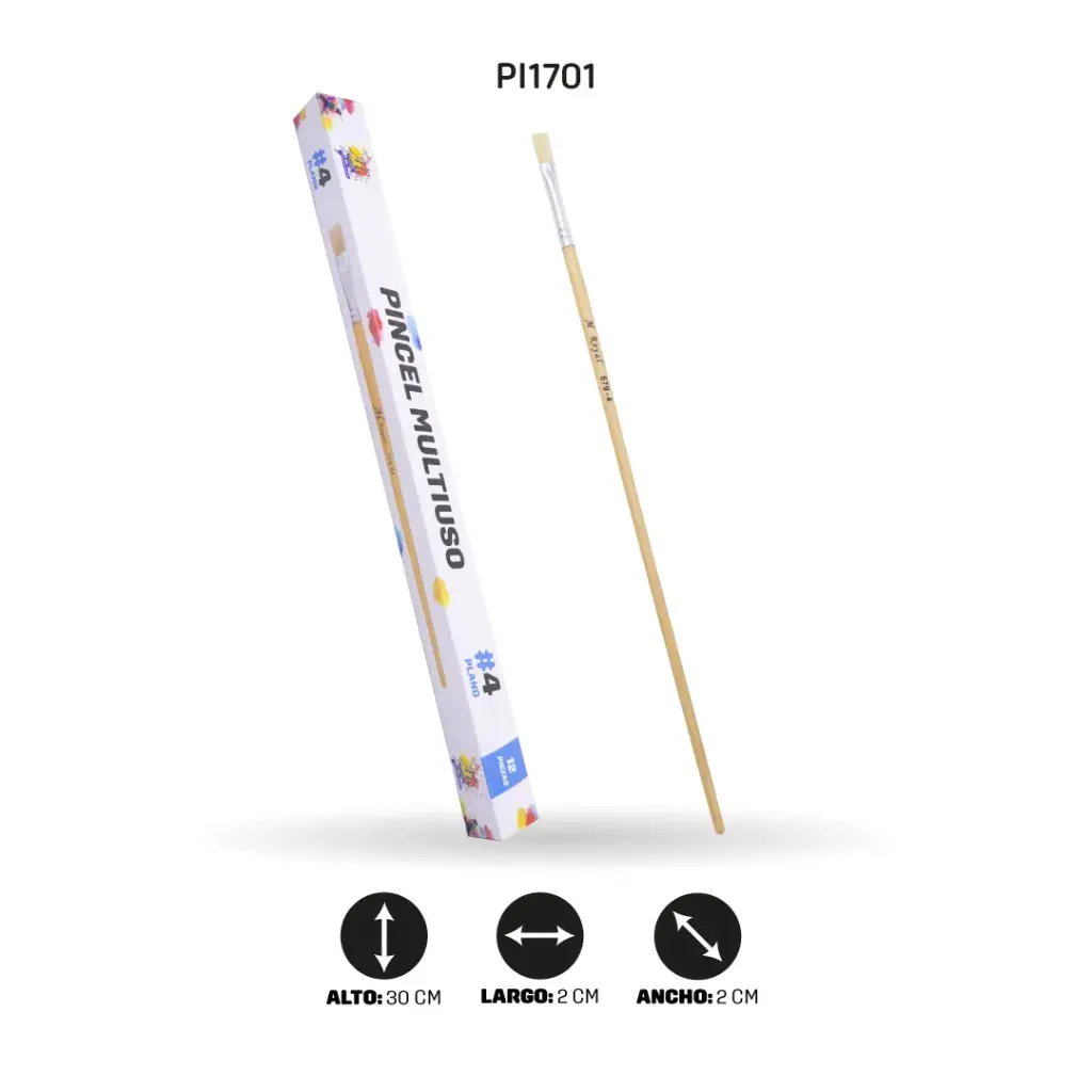 PINCEL CHINO AHROYAL PLANO NO 4 X12 [PAC20004-1701]