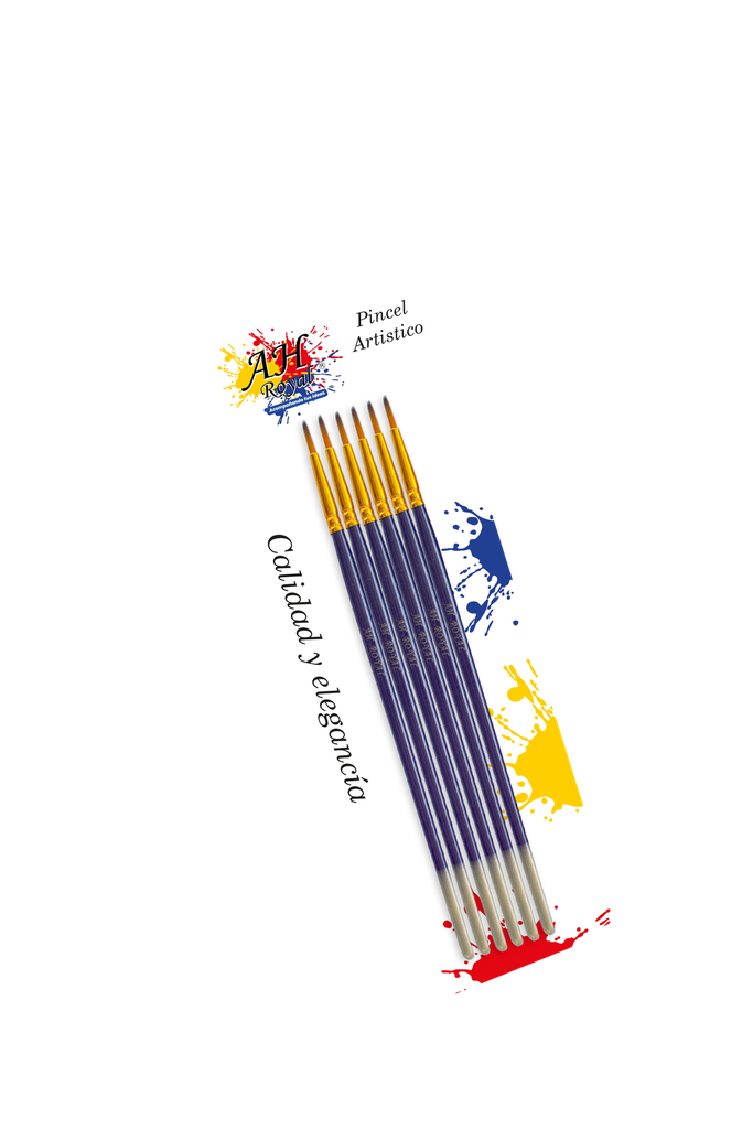 PINCEL AHROYAL REDONDO NO 3 X6  [PAC20064-908]