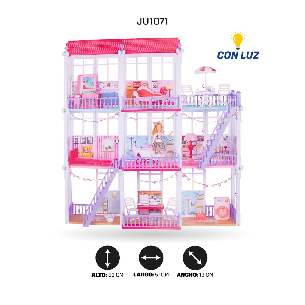 Villa Construida - Casa de Muñecas Armable Premium JU1071 [915]