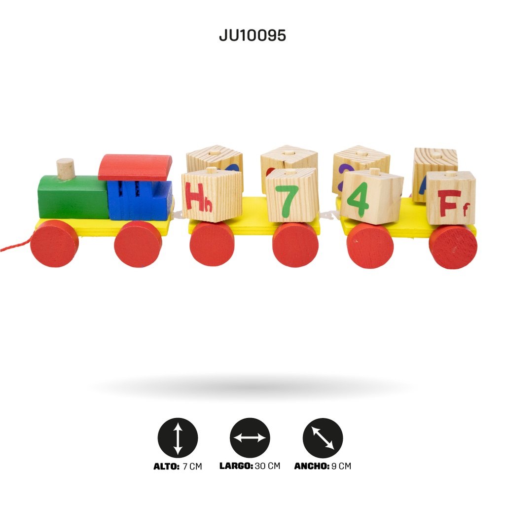 TREN DE MADERA CUBOS DIDÁCTICOS  [1970-175]