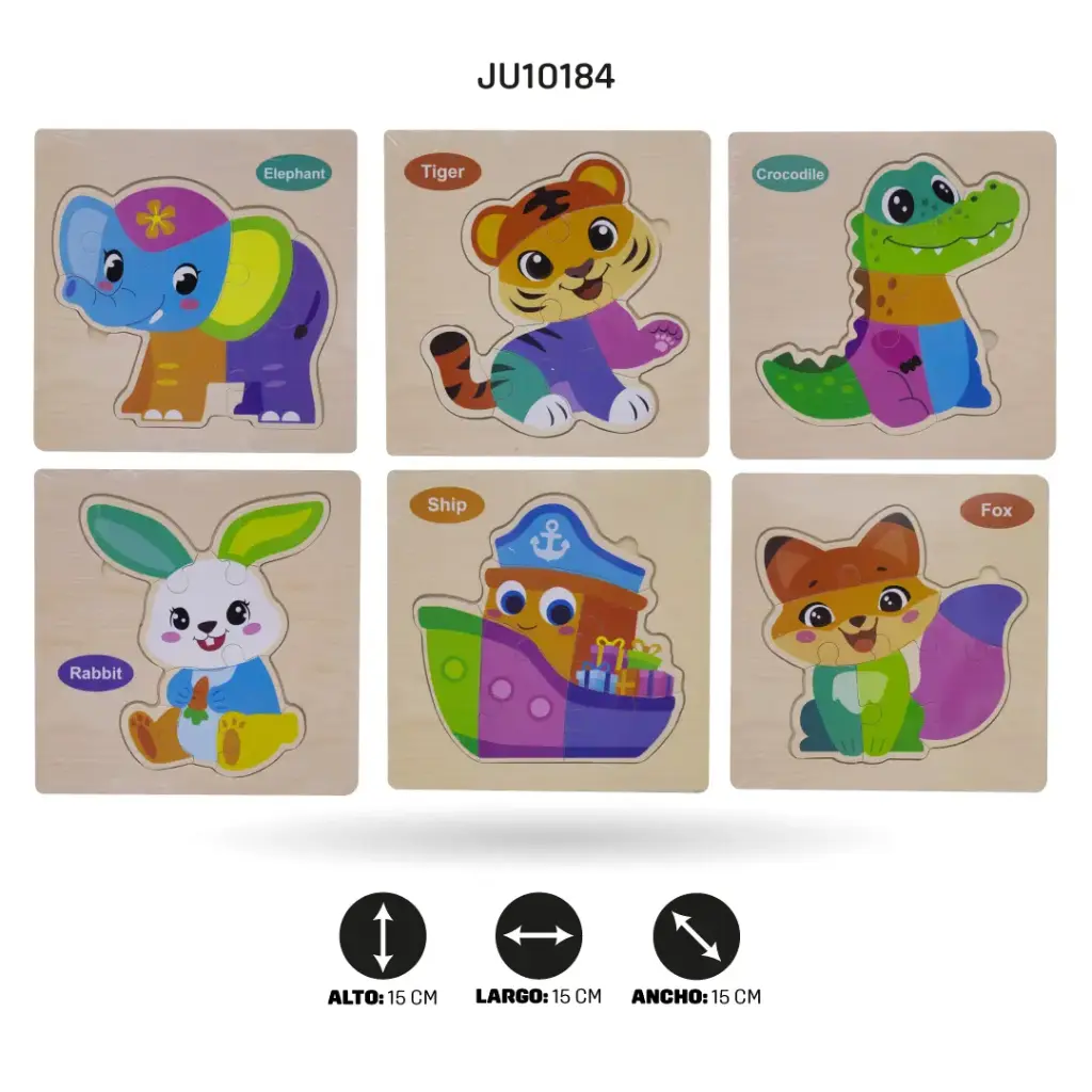 NUEVO ROMPECABEZAS PEQUEÑO DE VETAS DE MADERA. [1970-38]