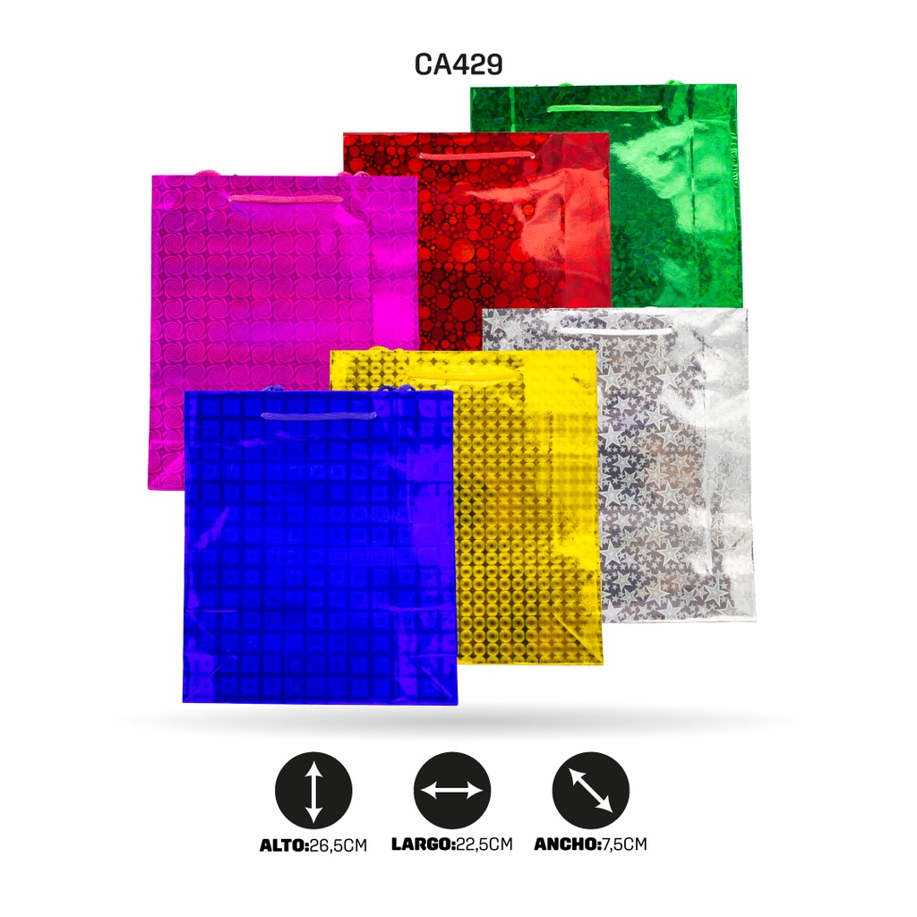BOLSA DE REGALO HOLOGRAMADA MEDIANA [PAC20646-429]