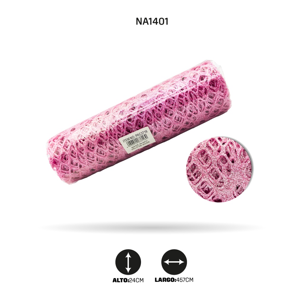 MALLA ESCARCHA PALO DE ROSA [PAC3716]