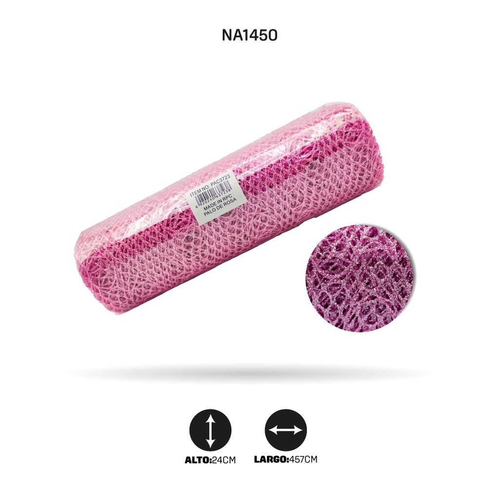MALLA ESCARCHA PALO DE ROSA [PAC3723]