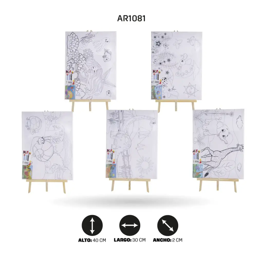 LIENZO 30X40 CON CABALLETE ESTAMPADO[PAC3735-1081]