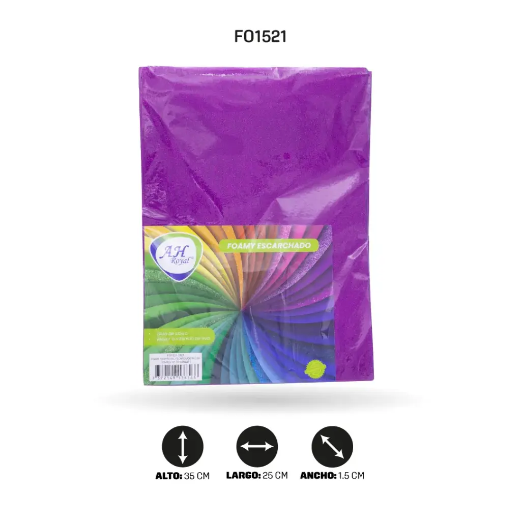 FOAMY 1/8 AH ROYAL ESCARCHADO FUCSIA  [1521]