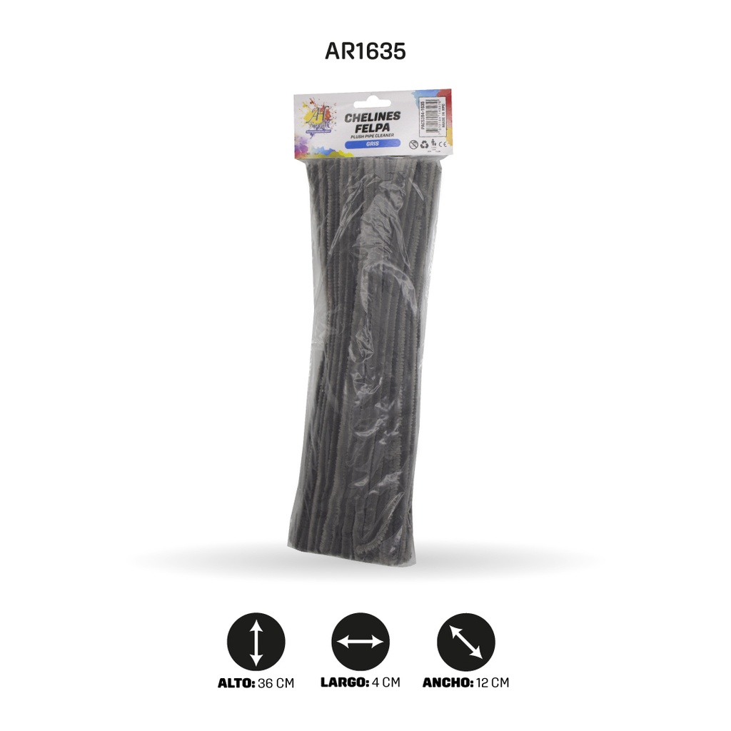 CHELINES COLOR GRIS BOLSA X 100 A052 [PAC5384]