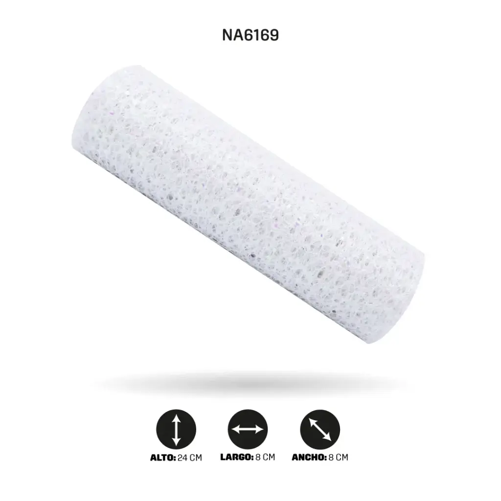 MALLA 24cm x 5y BLANCO TORNASOL [PAC5102]