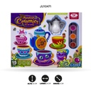 SET DE TÉ DE CERÁMICA PARA PINTAR [868-D21]