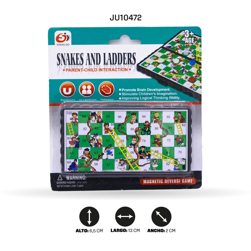 MINI SERPIENTES Y ESCALERAS MAGNÉTICO [S1104-1]
