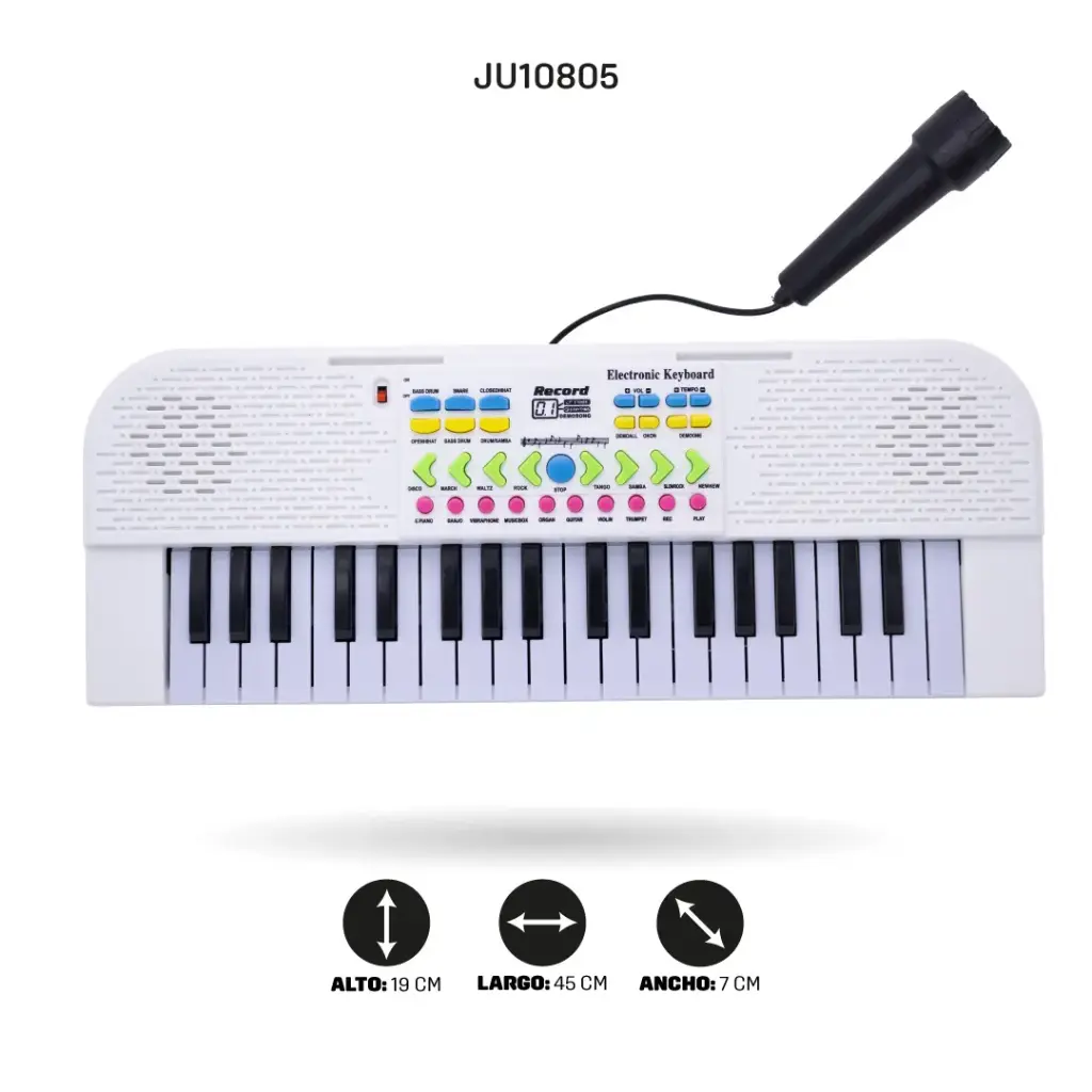 PIANO DE 37 TECLAS, CON LÍNEA USB Y MICRÓFONO [Q-269]