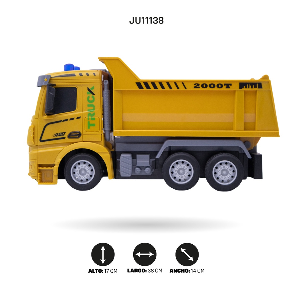 1:24 CAMIÓN DE INGENIERÍA DE RADIO CONTROL DE CUATRO VÍAS CON CABLE USB [716-6]