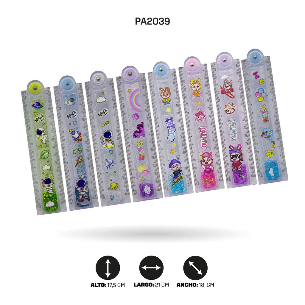 REGLAS LABABU, ASTRONAUTA Y UNICORNIO XPM-3006-3/19/17 30CM DISPLX 24 [PAC4721]