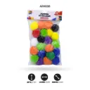 POMPONES DE ALGODÓN COLORES PLANOS 45MM X24 UNDS [PAC5893]
