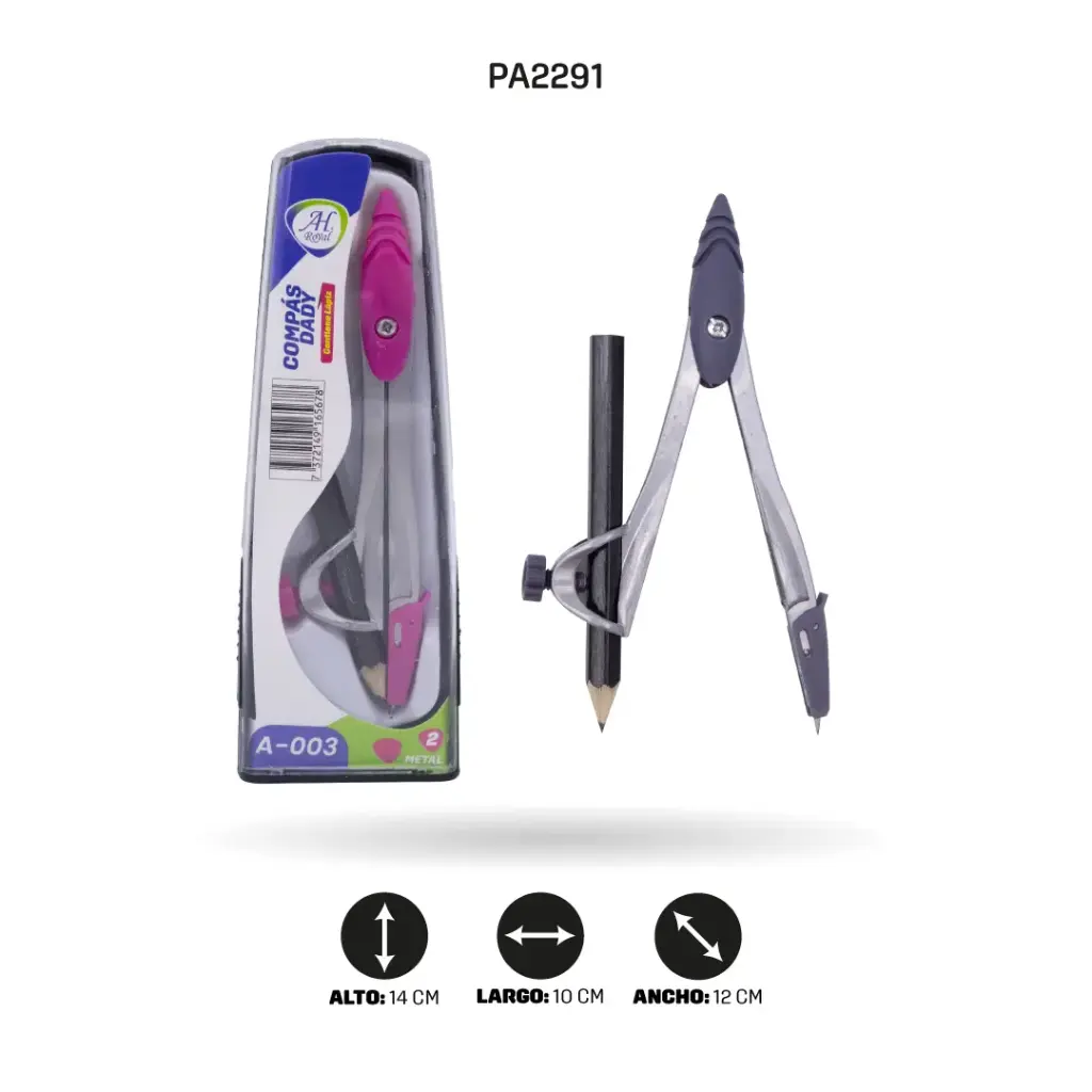 COMPÁS AH ROYAL DADY CAJA PLASTICA A-003 [PAC4852]