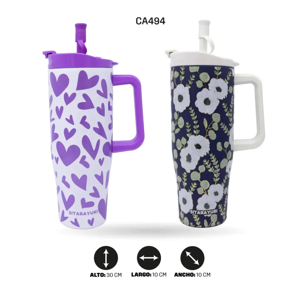 TERMO ACERO INOXIDABLE 304 ESTAMPADO 1200ML ZF-083 [PAC6499]