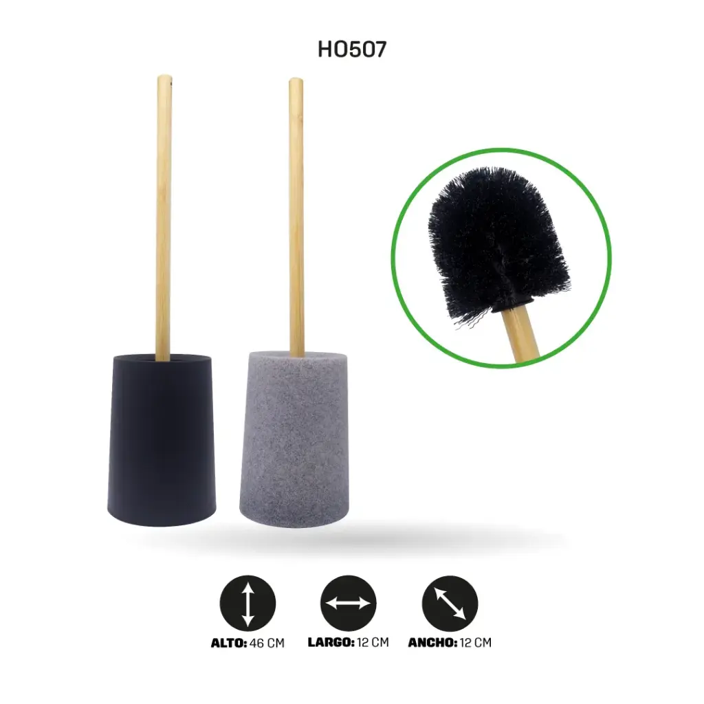 CEPILLO DE BAÑO CABO DE MADERA DE LUJO 6678 [PAC6507]