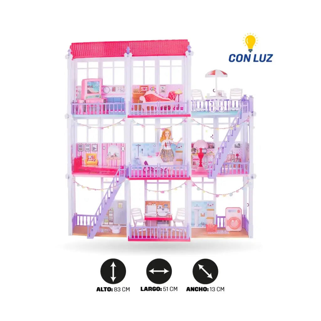 Villa Construida - Casa de Muñecas Armable Premium [915] 
