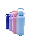 TERMO ACERO INOX. 1000ML. DOBLE FONDO, DOBLE ALTERNATIVA AL BEBER  4 COLORES  [PAC6487]