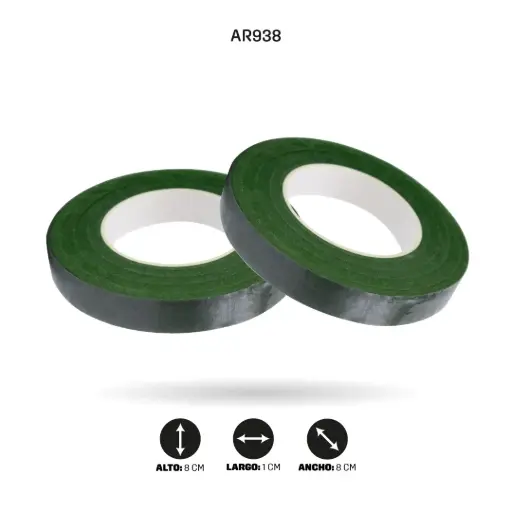 [AR938] CINTA FLORATEX VERDE (DISPLEY X 12 UND) [PAC20444-938]