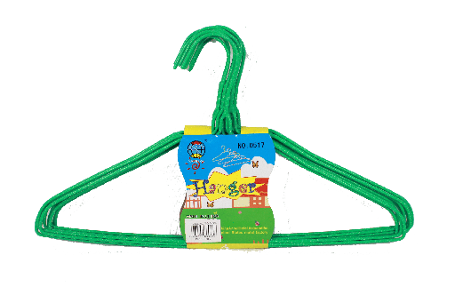 [CA3915] GANCHO DE ROPA METALICO PLASTIFICADO  SET X10 GRANDE [PAC2438-3915-PAC70348-3915]