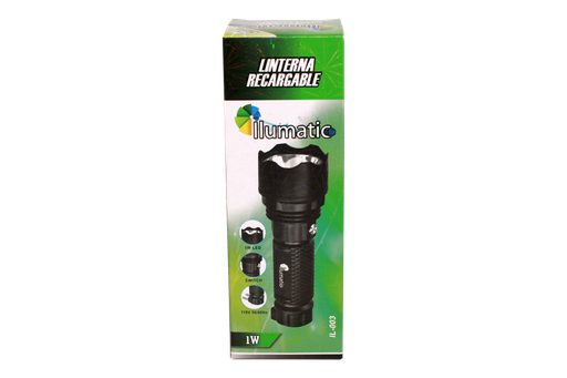 [CA5049] LINTERNA RECARGABLE 1 LED 1 W 450MAH X120 [IL-003]
