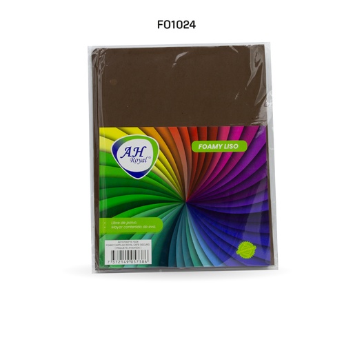 [FO1024] FOAMY CARTA AH ROYAL CAFE OSCURO  X 10 UNDS [AH10100715-PAC0007-1024]