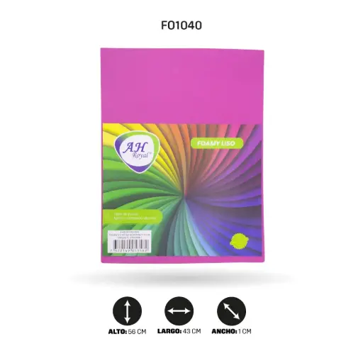 [FO1040] FOAMY 4 CARTAS AHROYAL FUCSIA X 10 UNDS [AH28101015-1040]