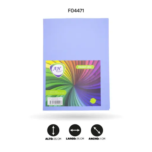 [FO4471] FOAMY 1/8 AH ROYAL AZUL MEDICO X 10 UNDS [AH80103715-4471-AH80103715]