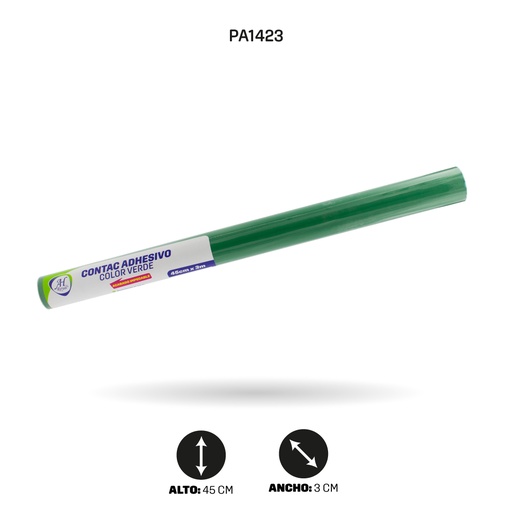 [PA1423] PAPEL CONTAC AH ROYAL VERDE  DE 3 mts x 45 cms [PAC3697-1423]