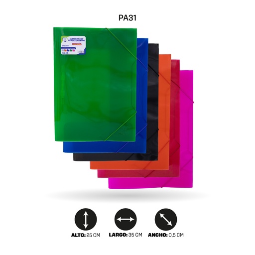 [PA31] CARPETA AHROYAL OFICIO GANCHO Y RESORTE POLICOVER 38 micras [PAC70202-PAC5346]