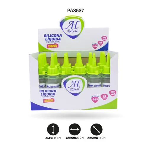 [PA3527] SILICONA AHROYAL LIQUIDA X 60ML DISPLAY X24 [PAC50198-3527]