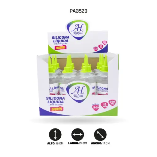 [PA3529] SILICONA AHROYAL LIQUIDA X 250 ML DISPLAY X12 [PAC50200-3529]