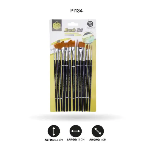 [PI134] PINCEL BOOMER JUEGO X12 UNDS [PAC20189-134]