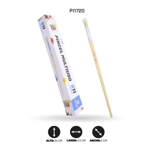 [PI1720] PINCEL CHINO AH ROYAL REDONDO NO 11 X12 [PAC20023-1720-PAC80104-1720]