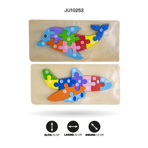 [JU10253] ROMPECABEZAS DE NÚMEROS DEL 1 AL 10 [1970-87]