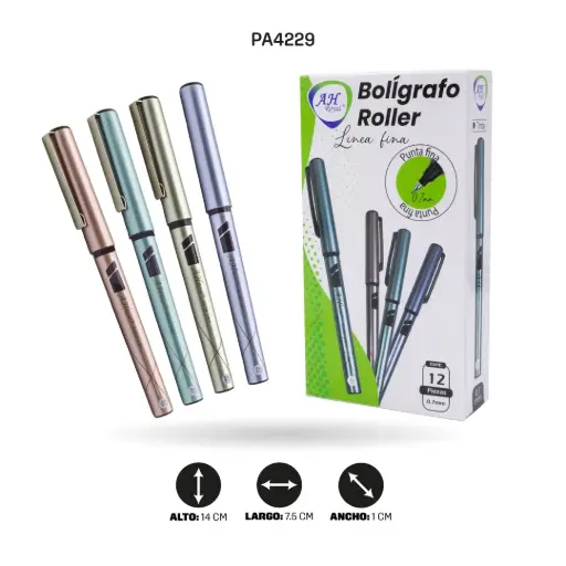 [PA4229] BOLIGRAFO ROLLER AH ROYAL 0.7MM DISPLEY X12 UND [PAC3624]