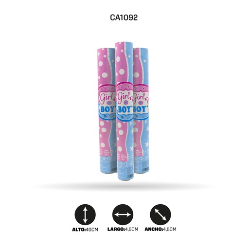 [CA1092] BASTON DE SERPENTINA NIÑO Y NIÑA IDENTIFICACION 40CM [PAC4212]