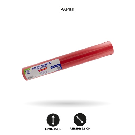 [PA1461] PAPEL CONTAC AHROYAL ROJO DE 20 mts x 45 cms [PAC3702-1461]