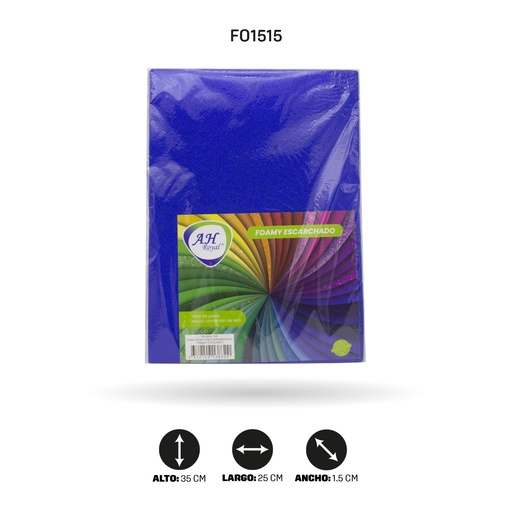 [FO1515] FOAMY 1/8 AH ROYAL ESCARCHADO AZUL X10 UND [FO1515]