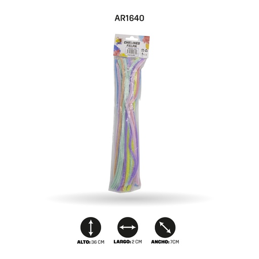[AR1640] CHELINES COLORES PASTELES SURTIDOS BOLSA X 30 [PAC5389]