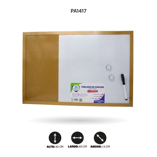 [PA1417] TABLERO AHROYAL DE CORCHO Y ACRILICO 60X40 [PAC5396-1417]