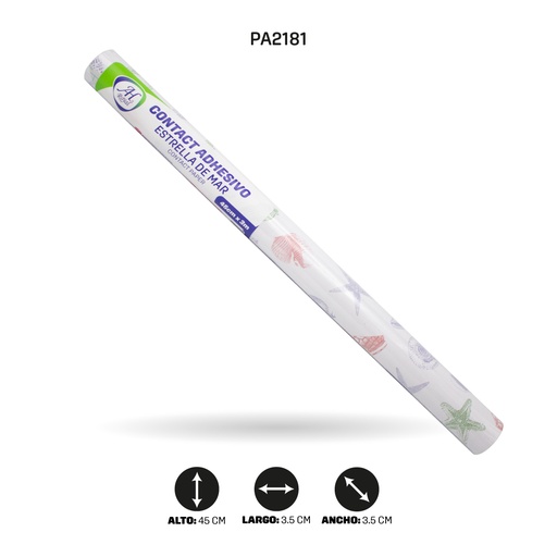 [PA2181] PAPEL CONTAC AH ROYAL ESTRELLA DE MAR 5440 DE 3 mts x 45 cms [PAC5452]