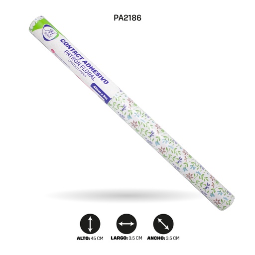[PA2186] PAPEL CONTAC AH ROYAL PATRÓN FLORAL 5140 DE 3 mts x 45 cms [PAC5457]