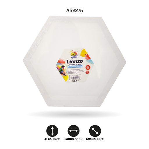 [AR2275] LIENZO HEXAGONAL 30CM [PAC4840-2275]