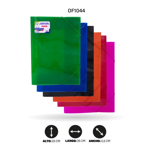 [OF1044] CARPETA AH ROYAL OFICIO GANCHO Y RESORTE POLICOVER 38 micras [PAC5347]